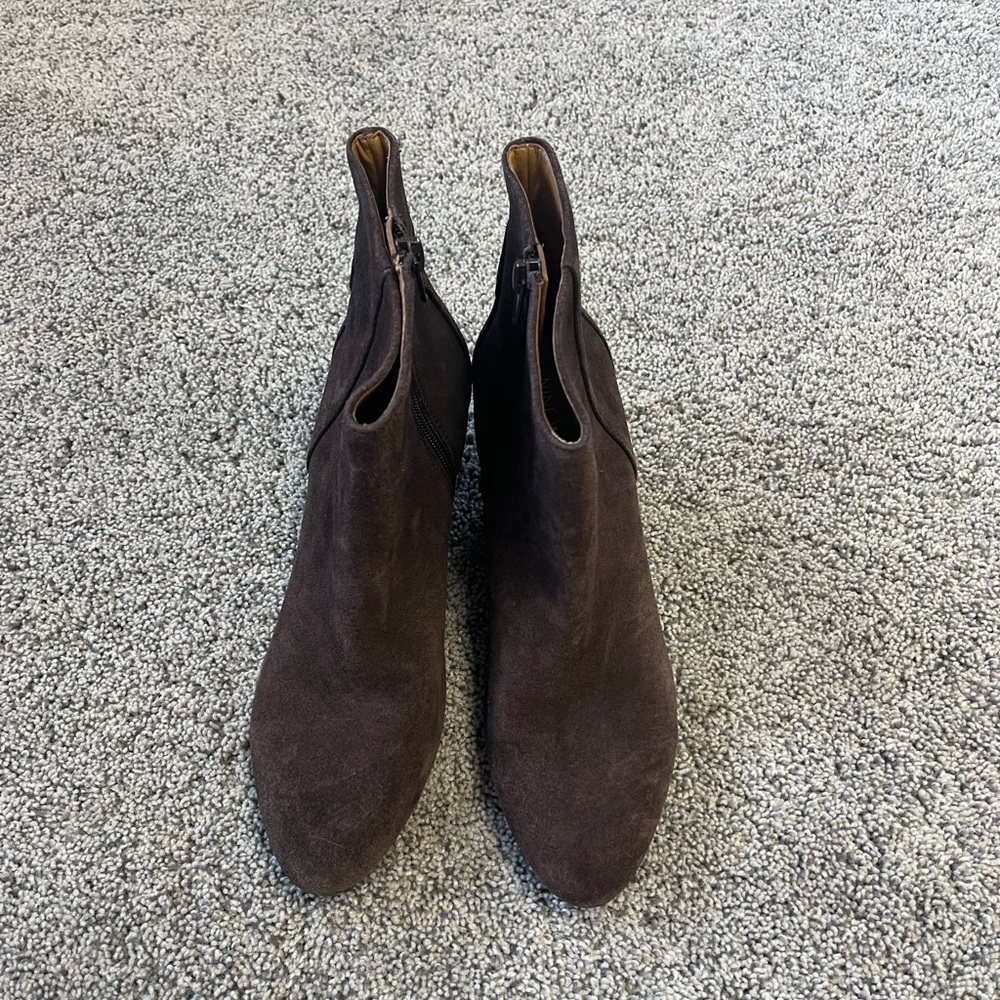 Nine West Brown Suede Wintristan Booties Sz. 6.5
